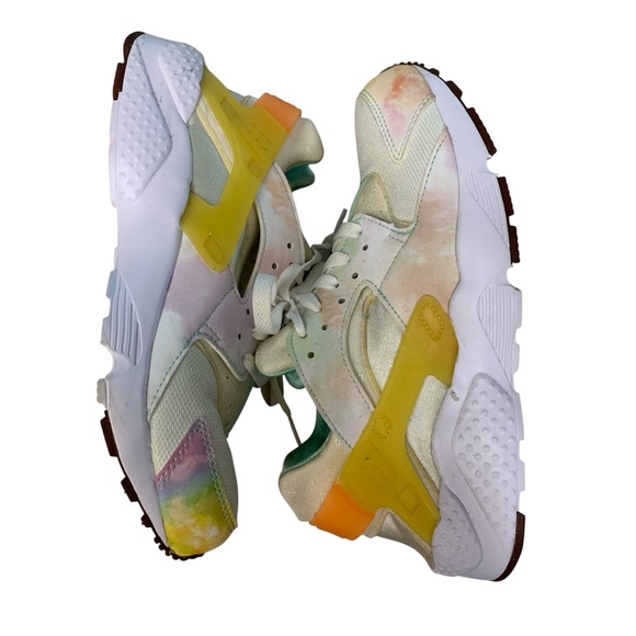 NIKE HUARACHE RUN WHITE MULTICOLOR - 8.5 WOMEN’S - Style FJ7715-171 - Picture 5 of 7